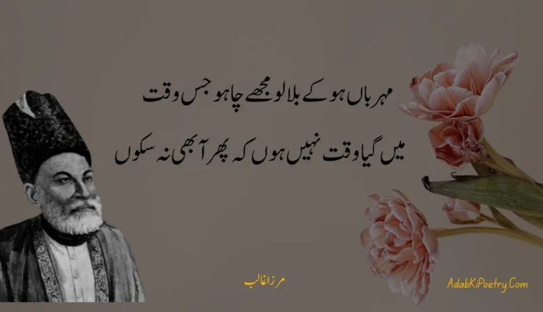 Mirza Galib Sad Poetry In Urdu