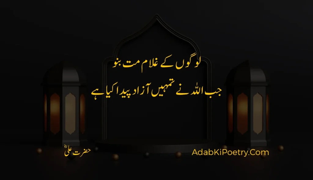 respect hazrat ali quotes in urdu