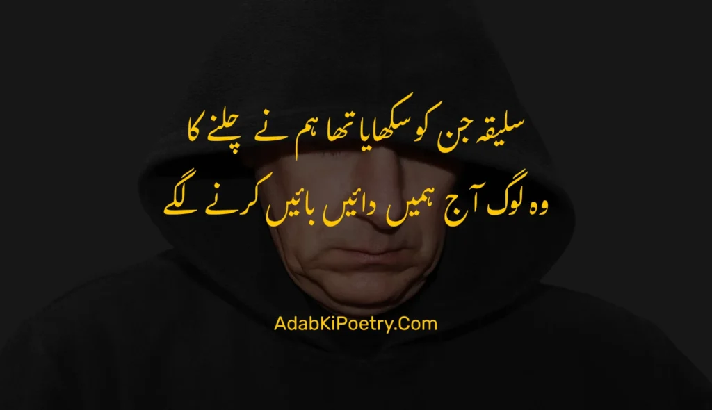 personality attitude poetry in urdu

