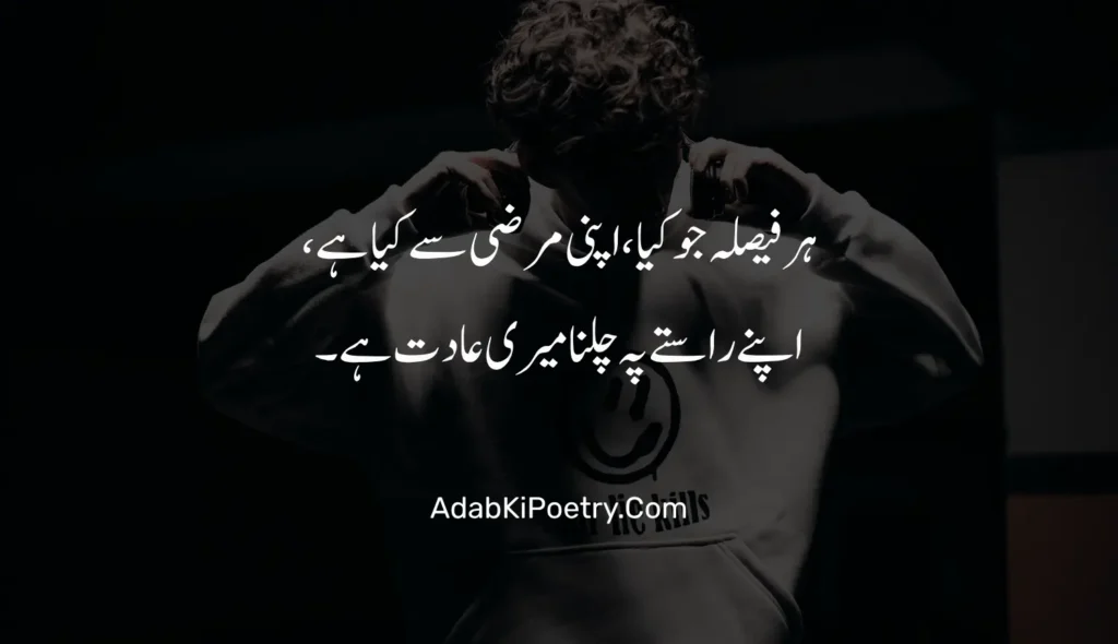 cool attitude poetry urdu

